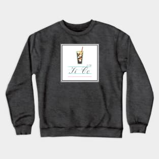 Iced Coffee Queer Alphabet Cards Crewneck Sweatshirt